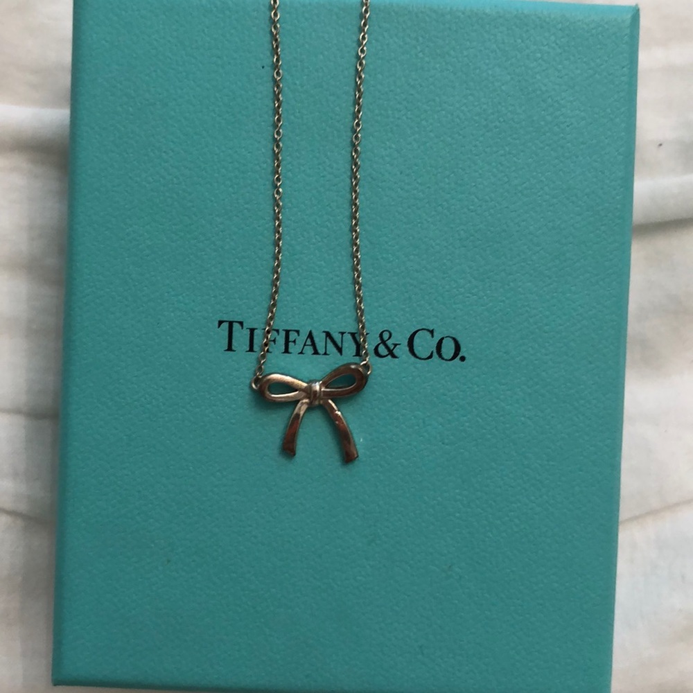 Tiffany Silver Bow Necklace